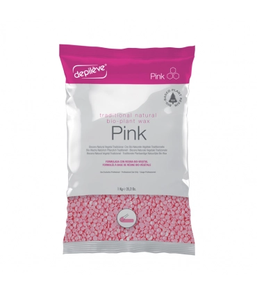 Cire traditionnelle rose - perles 1kg