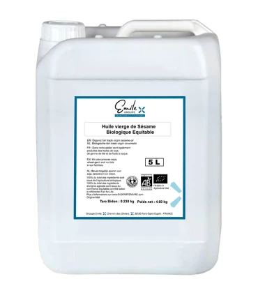 Huile de sésame bio 2 x 5L